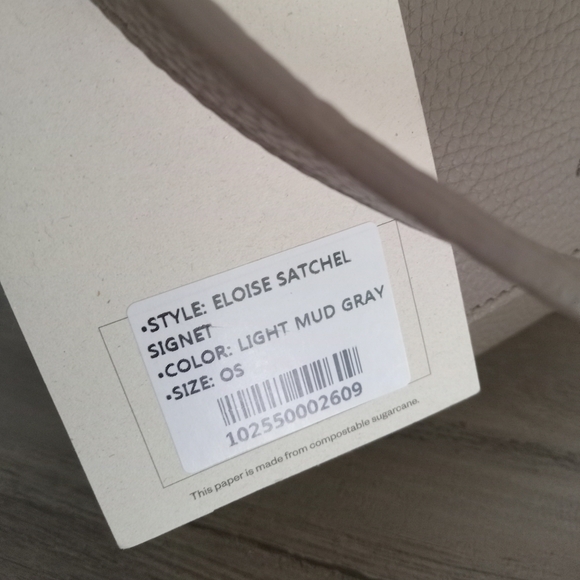 ELOISE SATCHEL [SIGNET] - LIGHT MUD GRAY - Picture 9 of 14